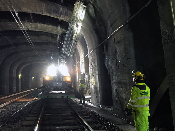 Bergborrning i tunnel