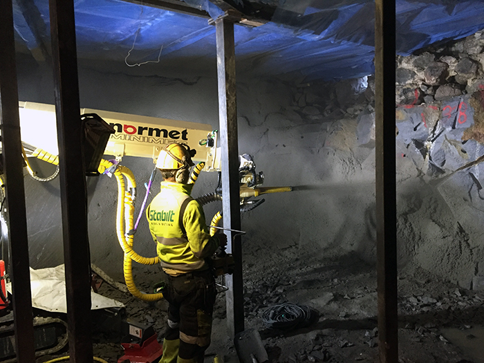Betongsprutning slänt