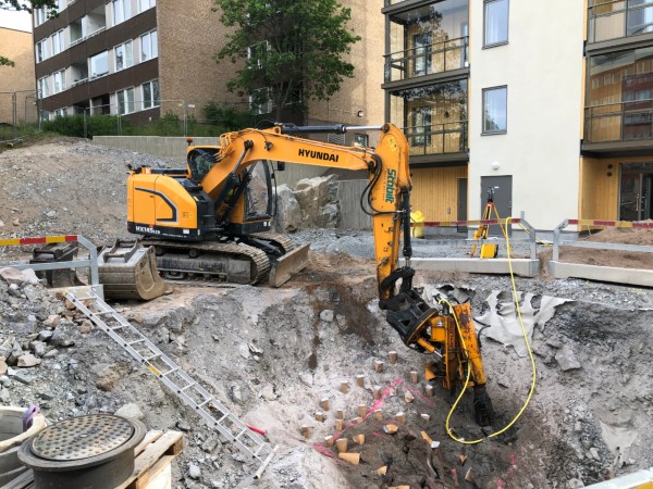 Grävmaskin med Superwedge